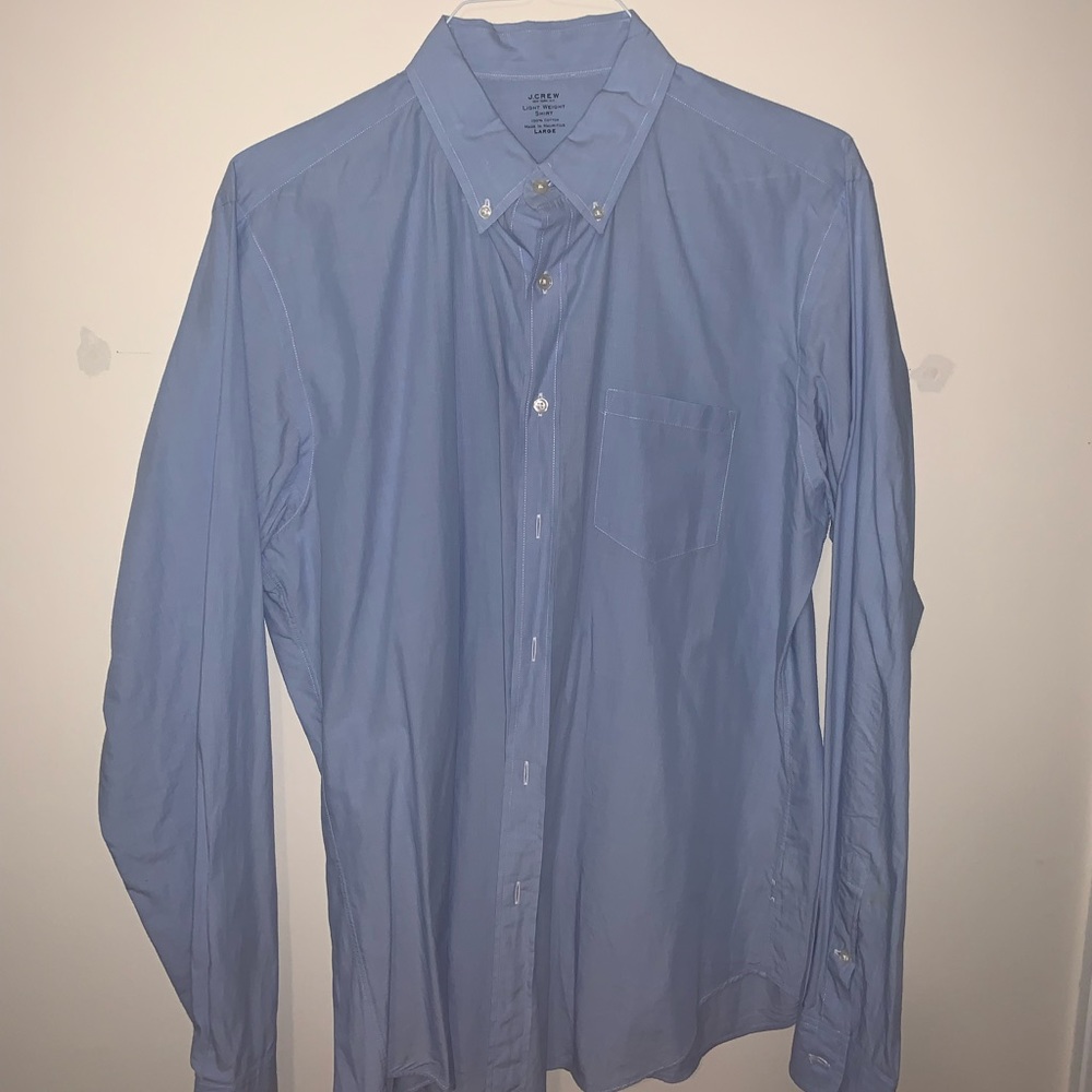 J Crew, Light Weight Dress Shirt, Large
